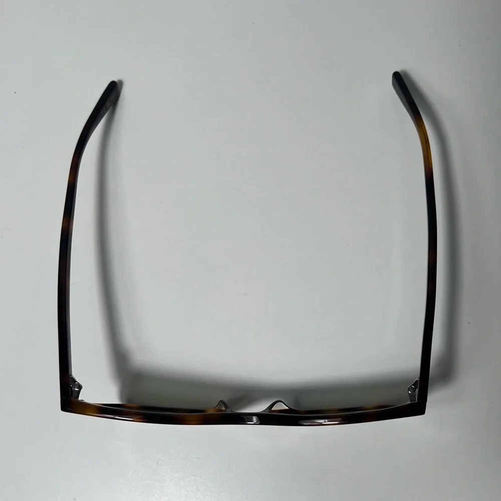 Saint Laurent YSL Logo Tortoise Shell Havana Green Cat Eye Square Sunglasses